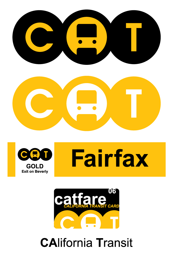 Client: CALTransit (unofficially). Description: Concepted and designed the branding design for a non-existant California transportation agency.