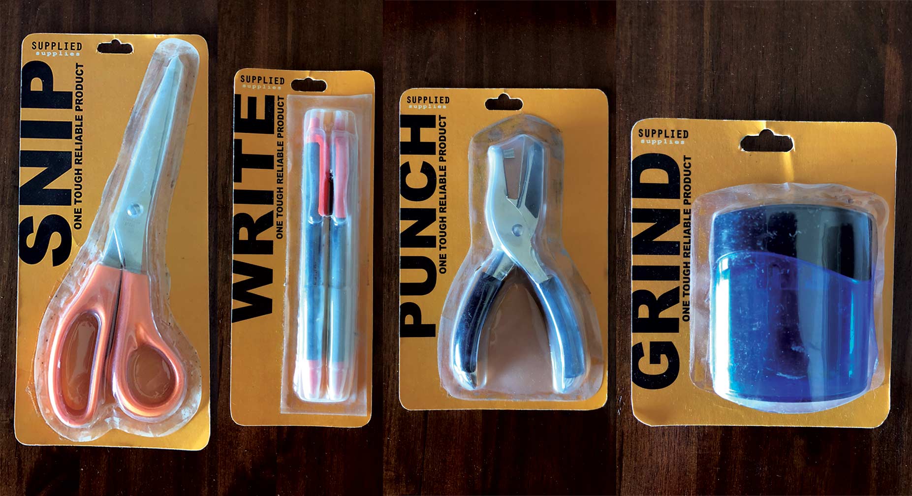 Client: Supplied Supplies. Description: Packaging and branding redesign for an office supply company.