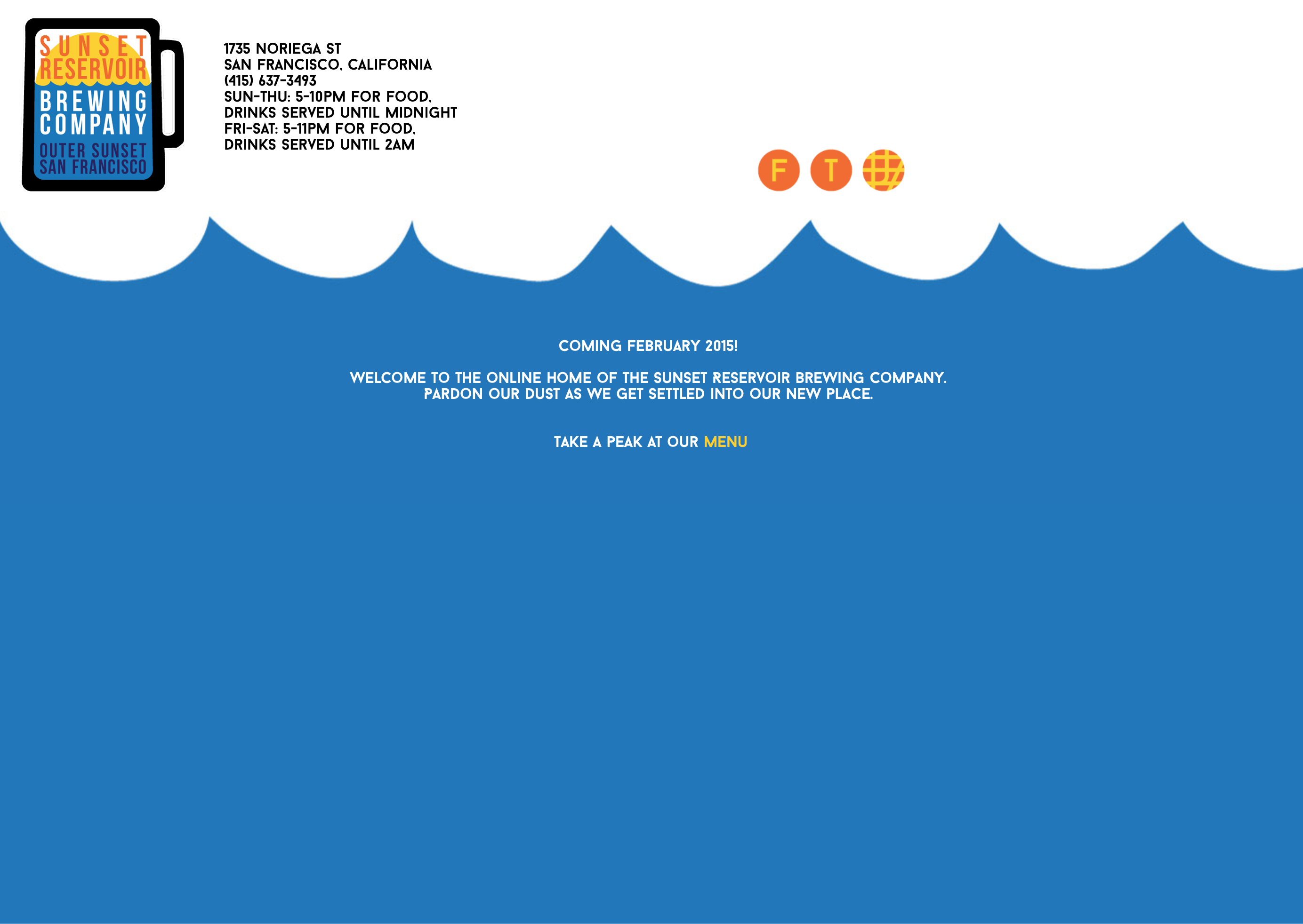 Client: Sunset Reservoir Brewing Company. Description: Designed the original website for this local San Francisco brewery located in the Outer Sunset